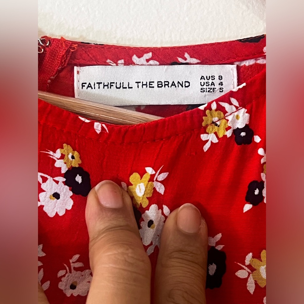 Faithfull The Brand Daphne Floral Short Sleeve Mini Dress - Picture 11 of 16